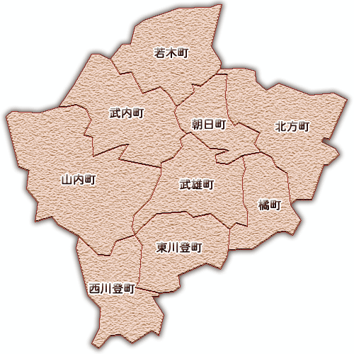 武雄市の地図