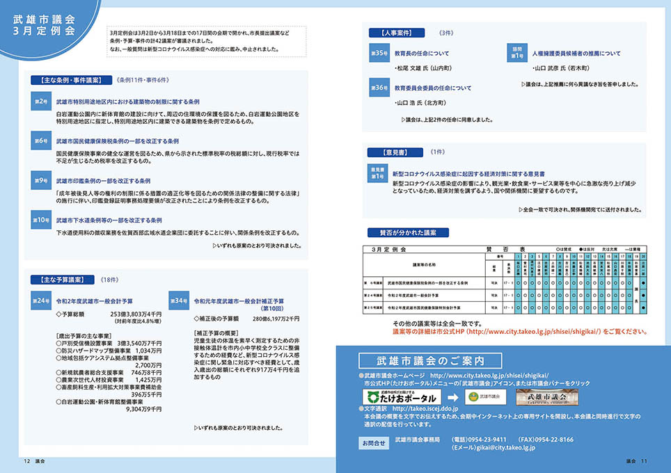 武雄市議会３月定例会