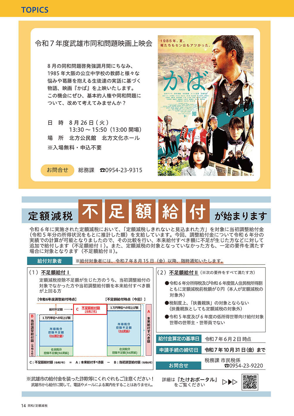 同和問題映画上映会/定額減税