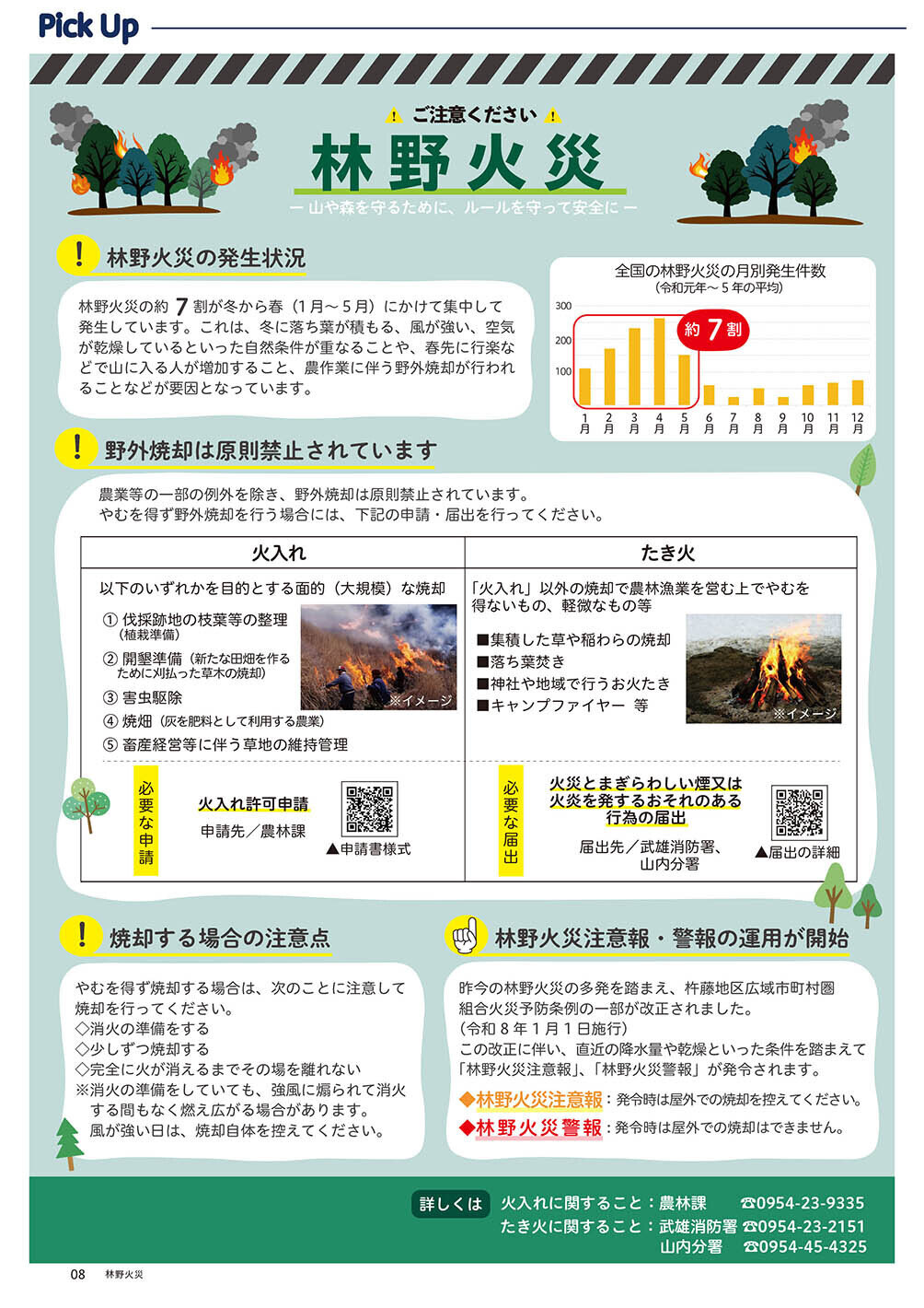 ！ご注意ください！林野火災