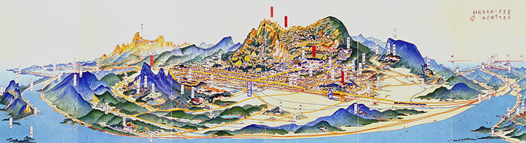武雄町交通鳥瞰図