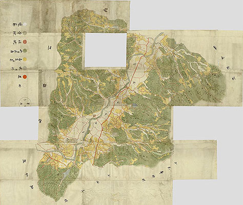 袴野村、宇土手村之図