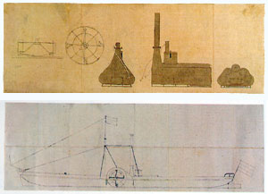 蒸気船の図