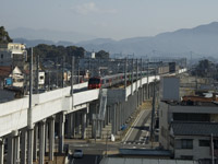 武雄温泉駅周辺鉄道高架